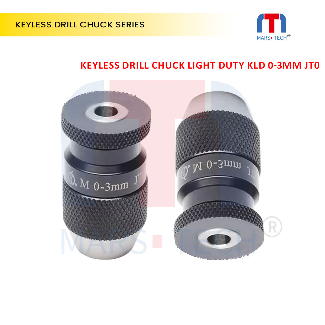 Keyless Drill Chuck 0-3/0-4mm JT0 Taper Light Duty Pack of 1