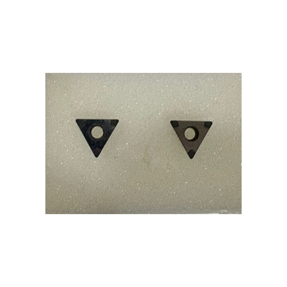 Black triangle-shaped earrings