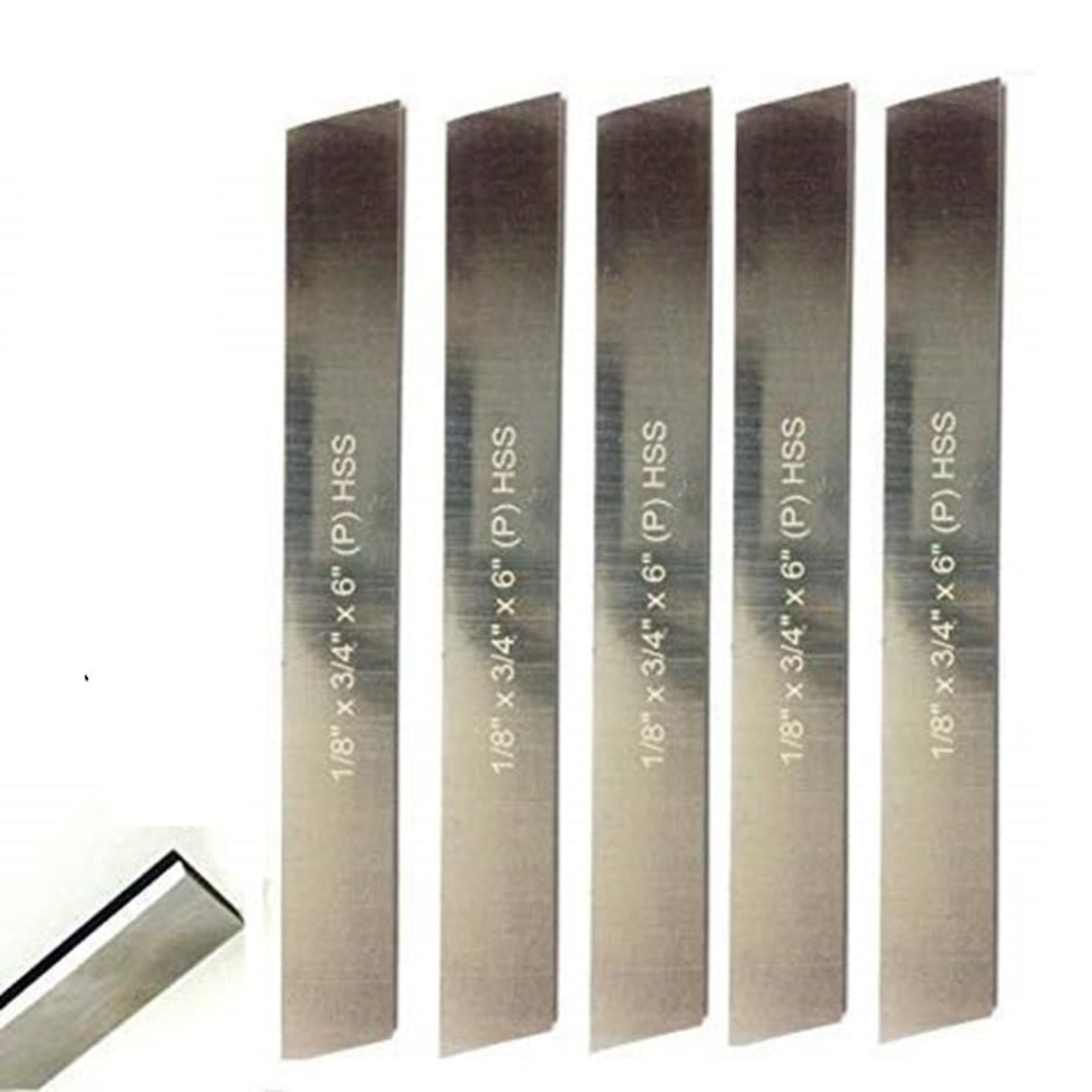 Five HSS lathe tool bits