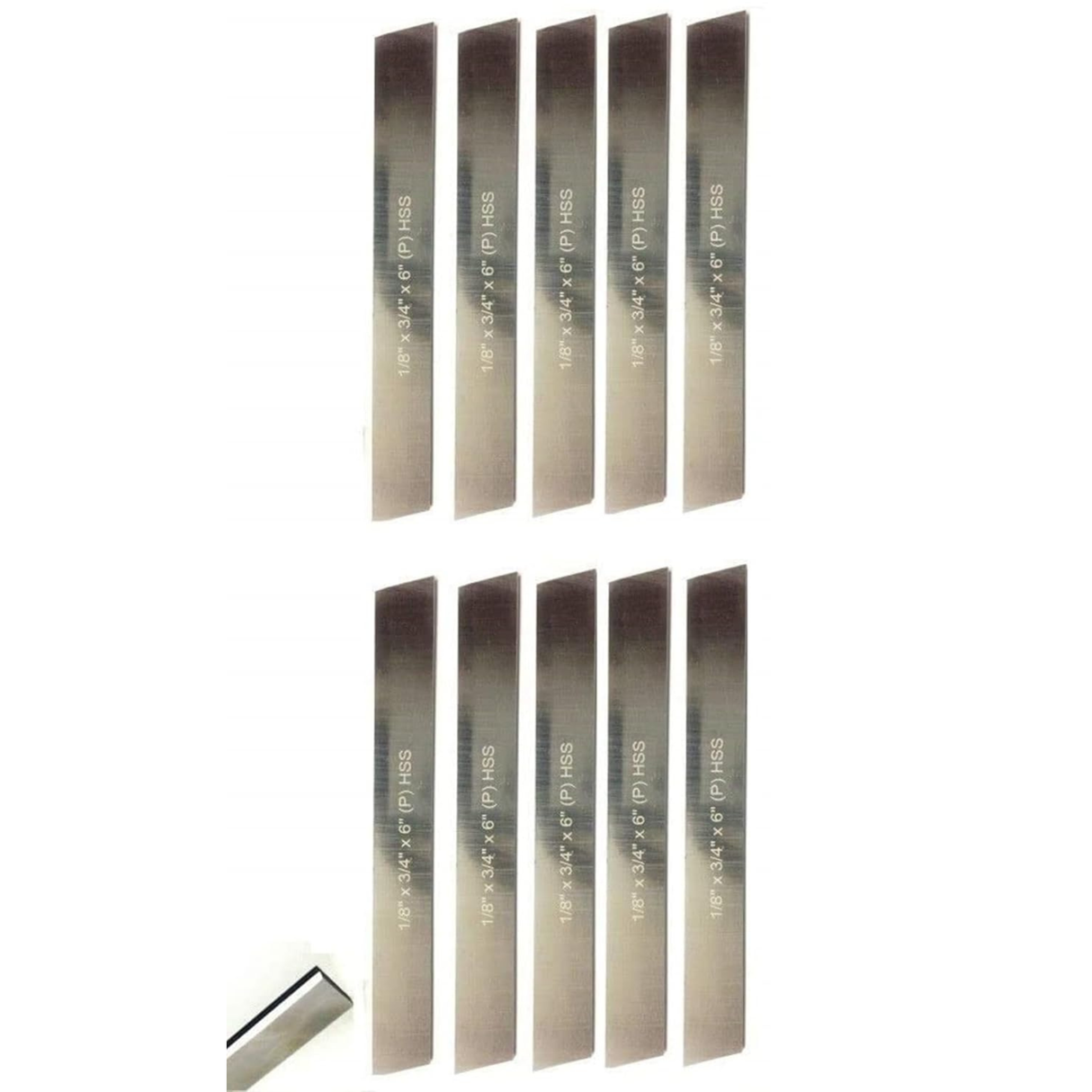 Ten HSS lathe tool bits
