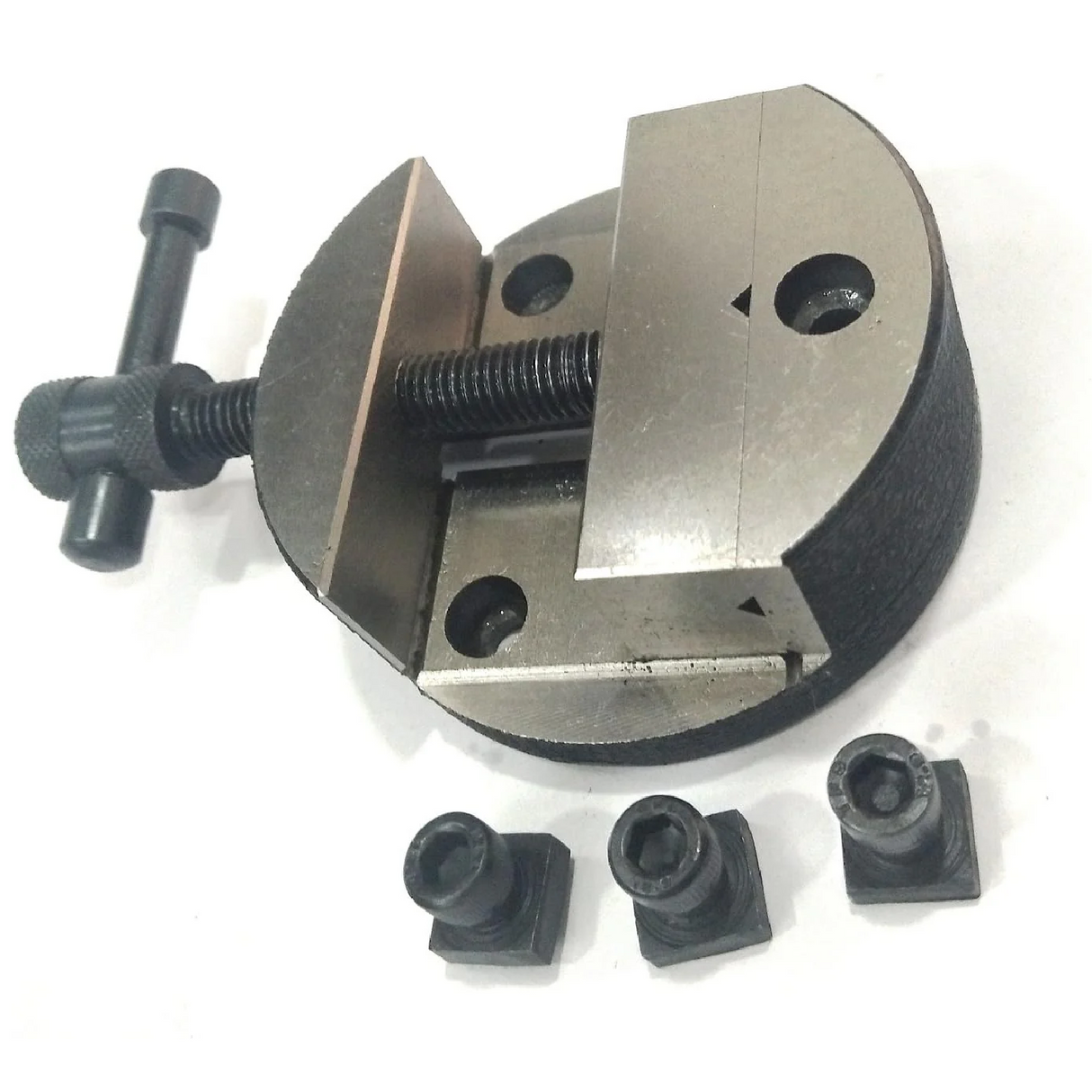 HV 4" (100 mm) Tilting Milling Indexing Horizontal Vertical Rotary Table with Round Vice- Metal Working