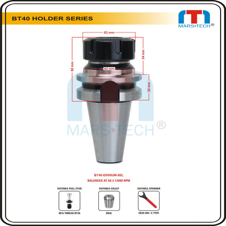 BT40 ER40 Tool Holder