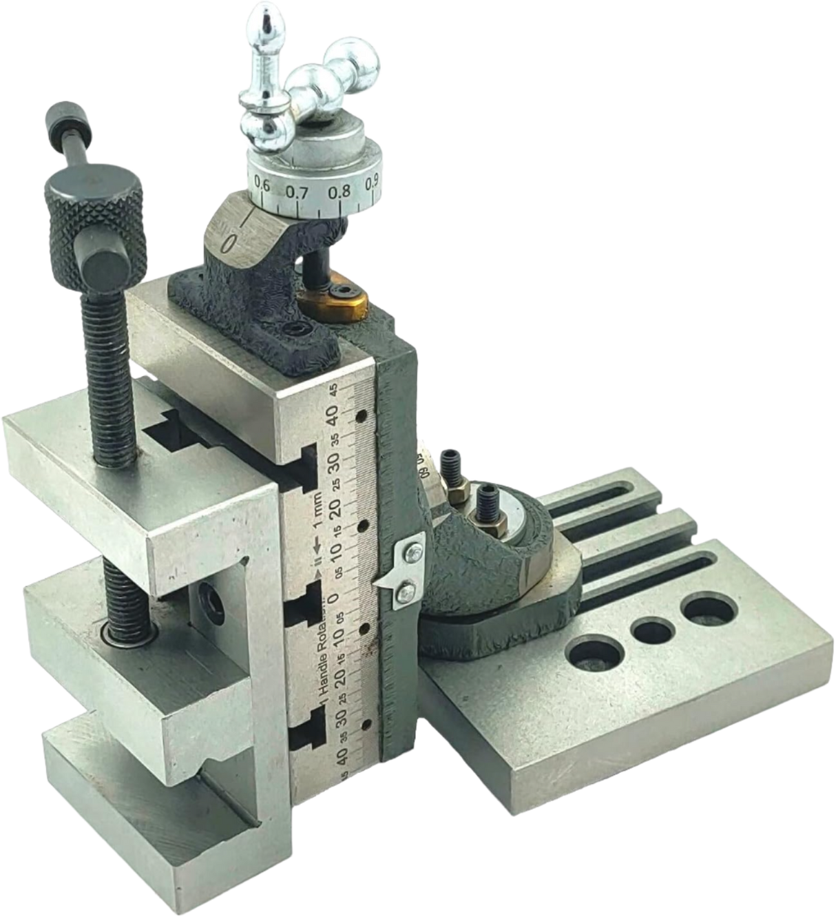 Mini Vertical Milling Slide with 2"/ 50 mm Mini Steel Vice & Base Mounting Plate - Direct Mounting on 7 x 14 Mini Lathe Machine
