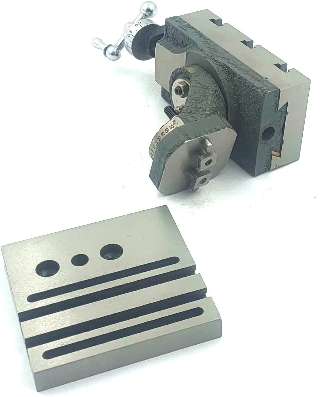Mini Vertical Milling Slide with 2"/ 50 mm Mini Steel Vice & Base Mounting Plate - Direct Mounting on 7 x 14 Mini Lathe Machine