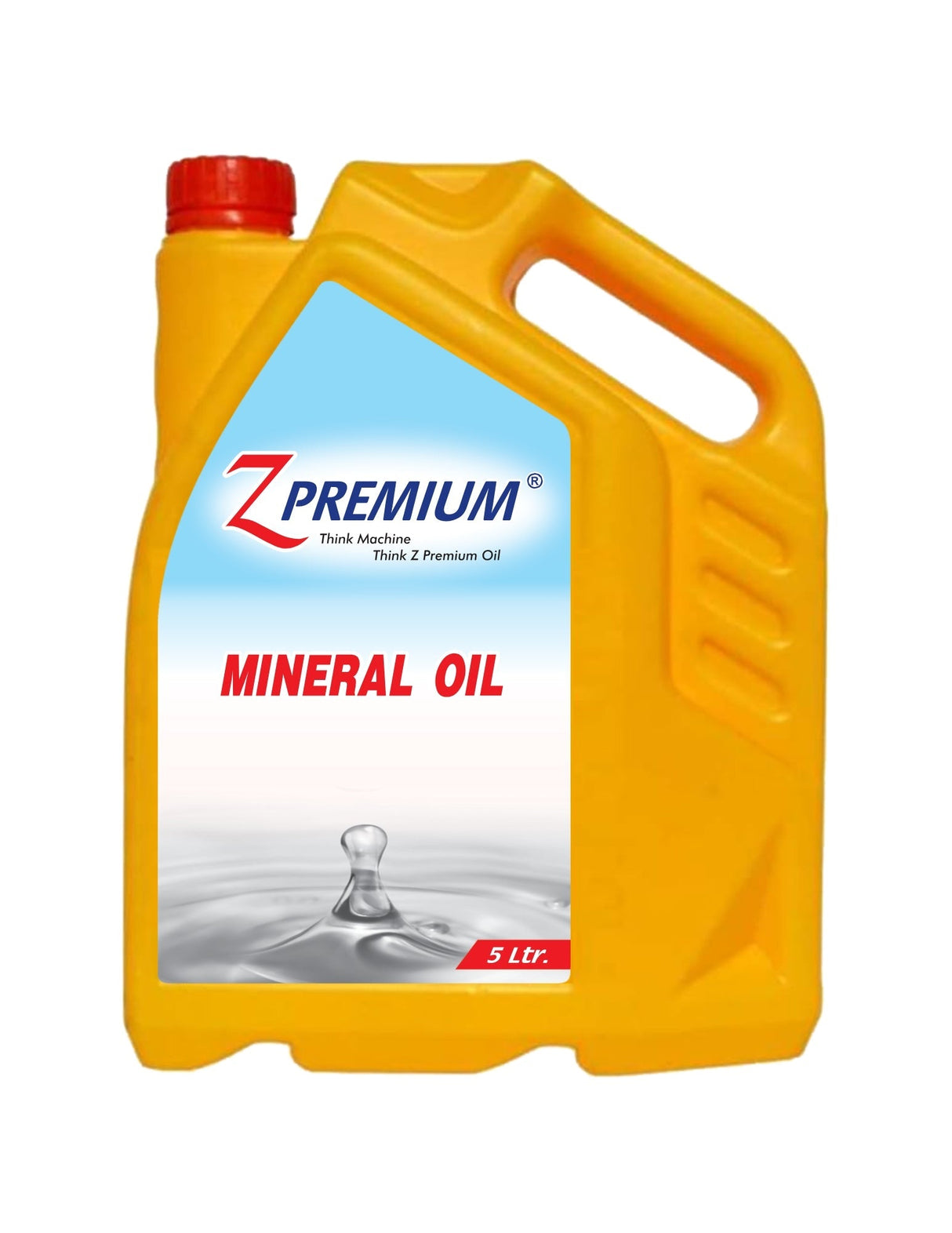 Yellow container of Z Premium mineral oil