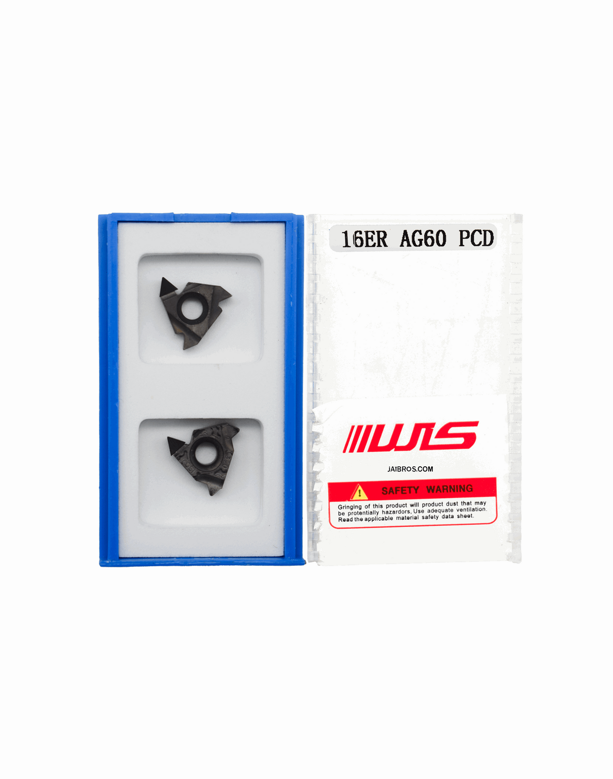 Pack of 2 WS carbide threading inserts