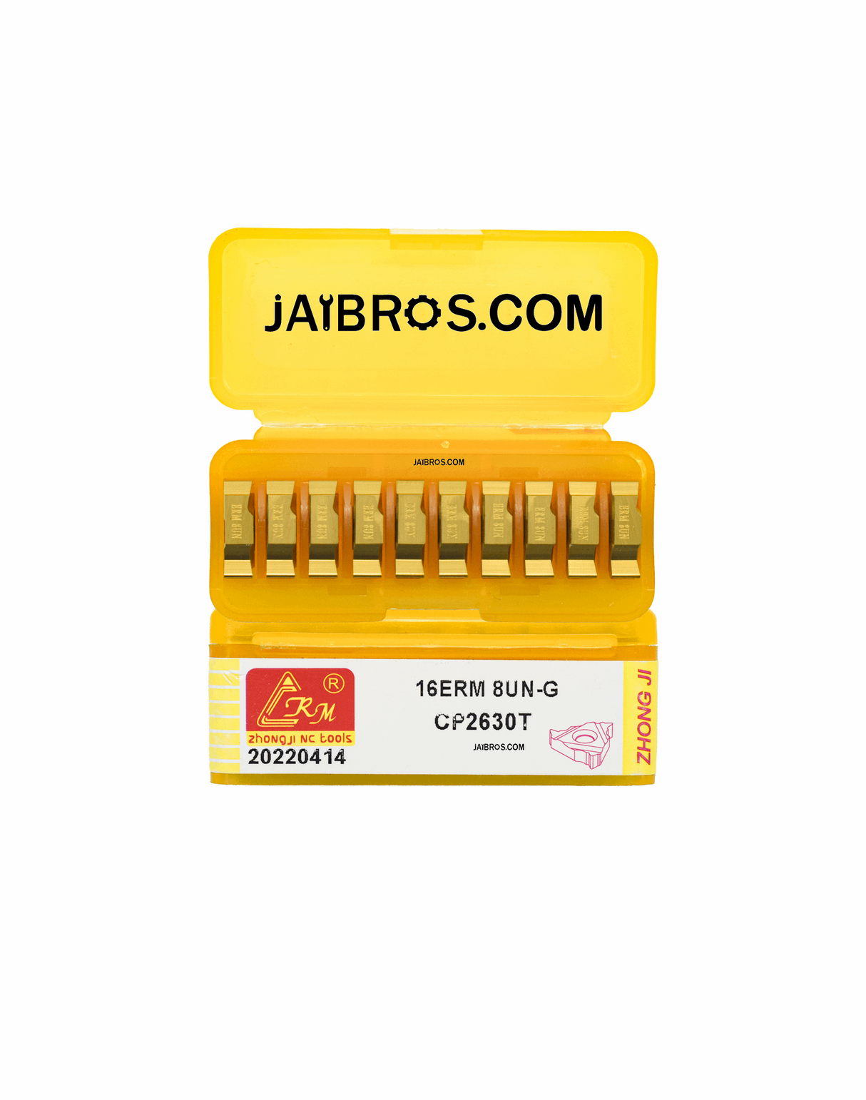 16IR 8UN internal threading insert, right-hand pack of 10