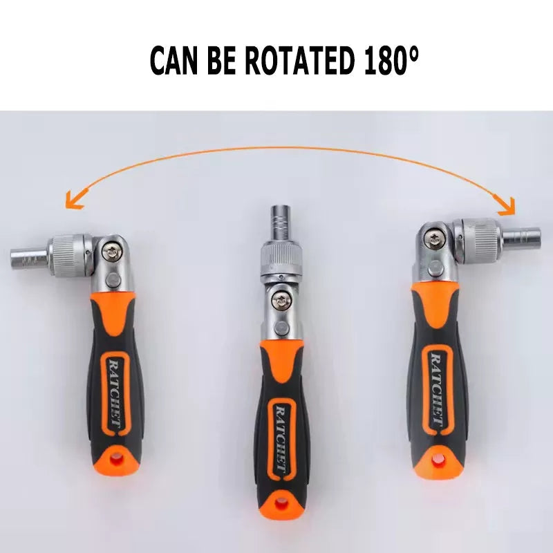 180-Degree Swivel Head Ratchet Wrench