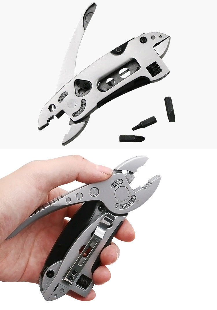 Multipurpose adjustable wrench plier tool bits