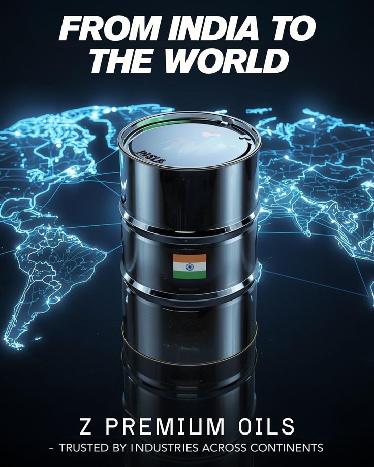 Black oil drum with 'Z Premium Oils'