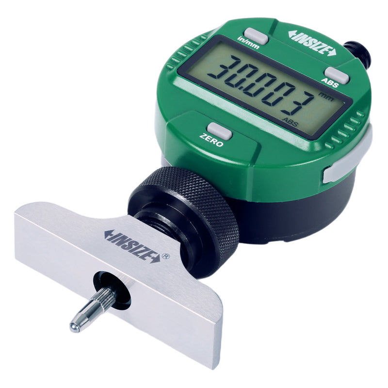 Digital depth gauge showing