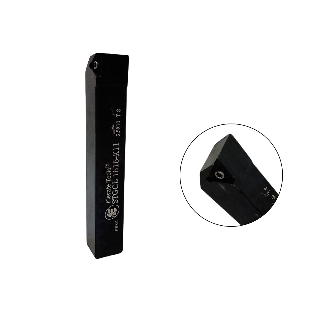 Black metal lathe tool
