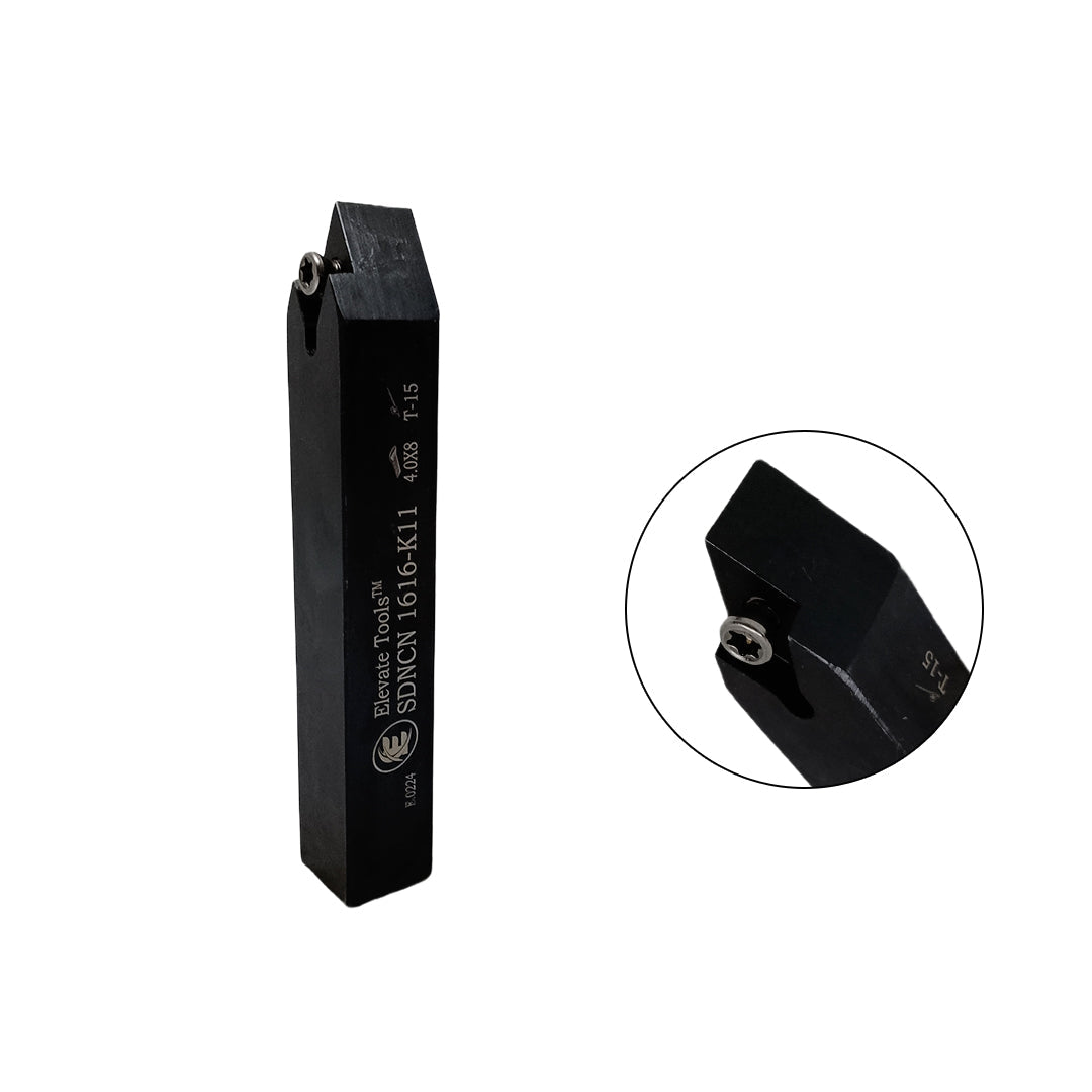Black metal lathe tool