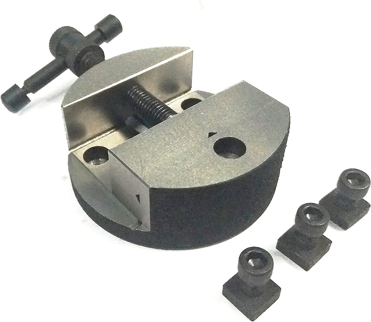 Circular machine vise with hardware