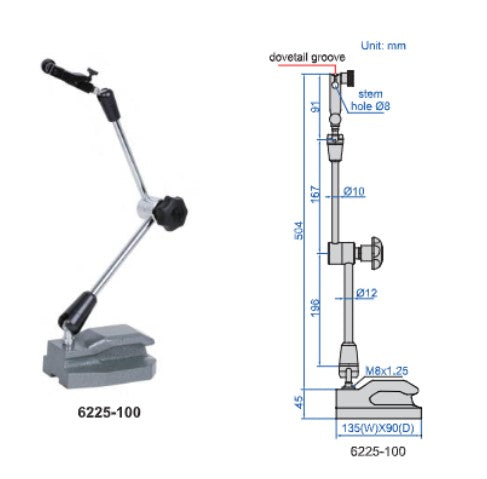 Insize hydraulic measuring stand diagram
