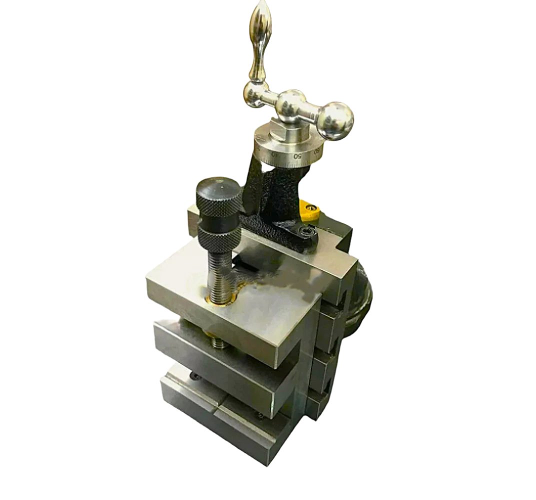 Precision vertical milling slide for mini lathe designed for angular milling