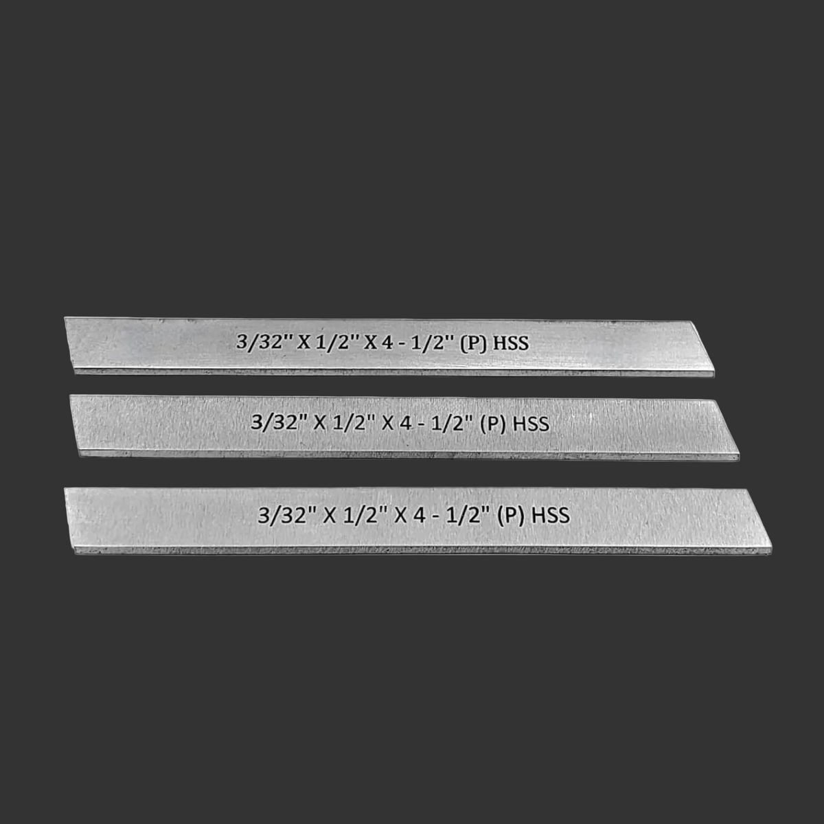 Three HSS lathe tool bits