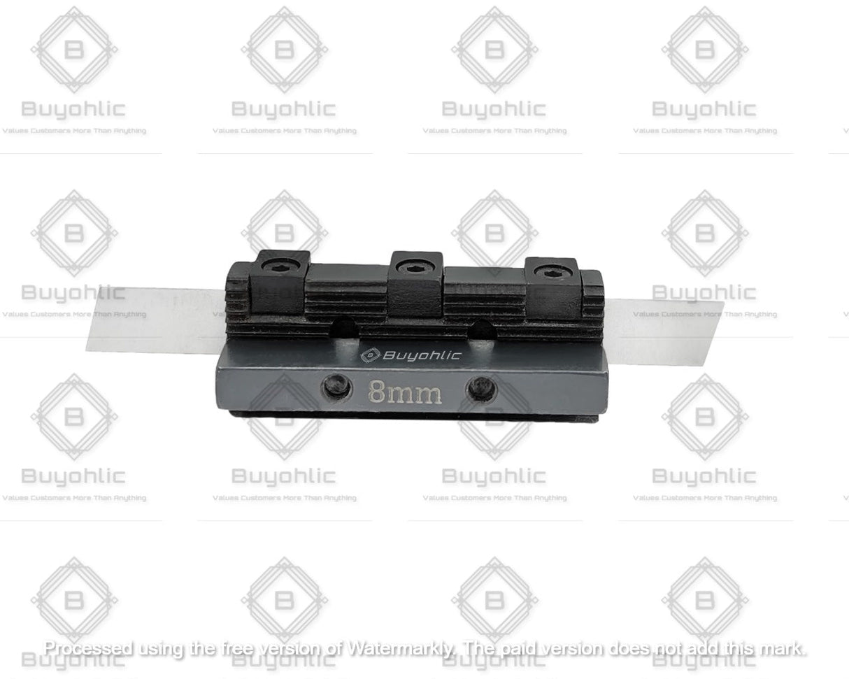 Lathe cut off tool holder top profile