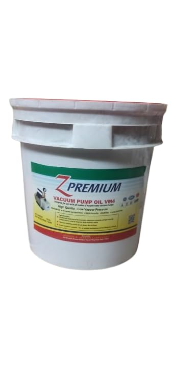 White bucket of Z Premium vacuum pump oil