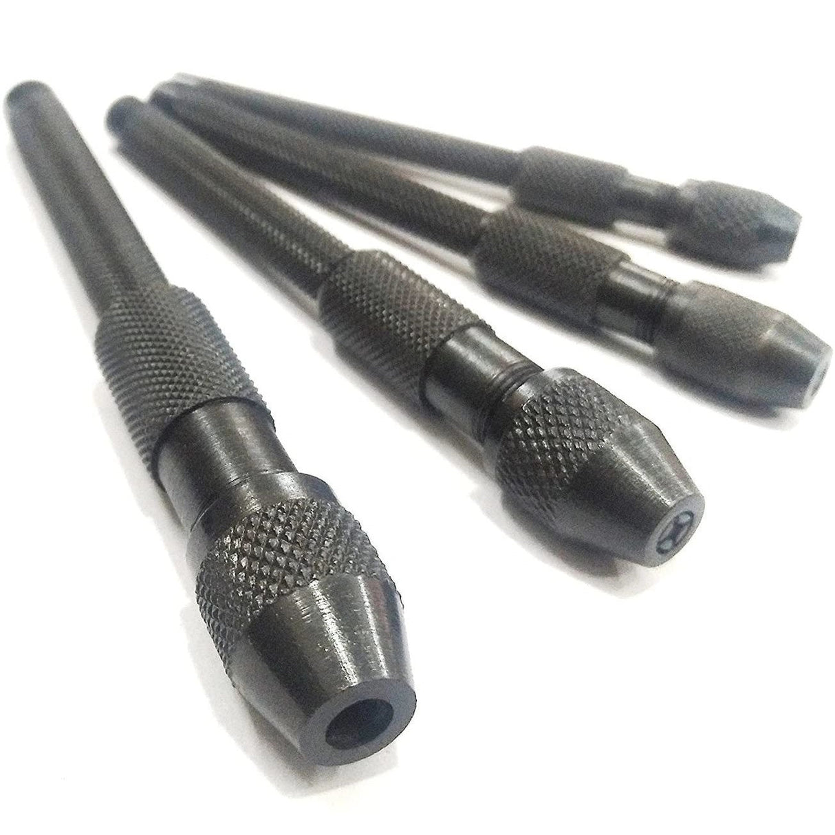 Four knurled steel tap guides set
