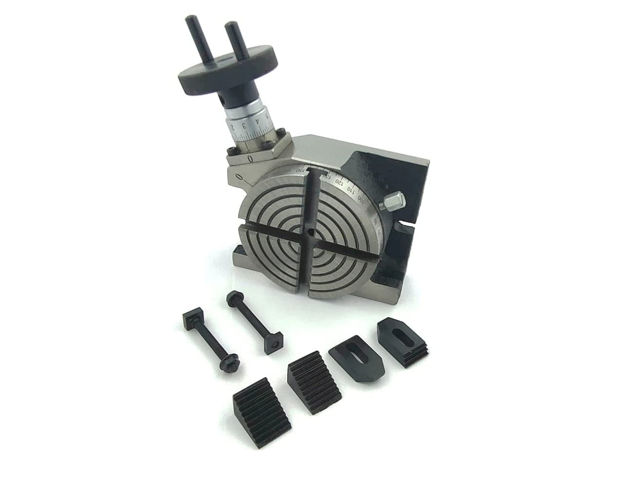 Vertical tilting rotary table set
