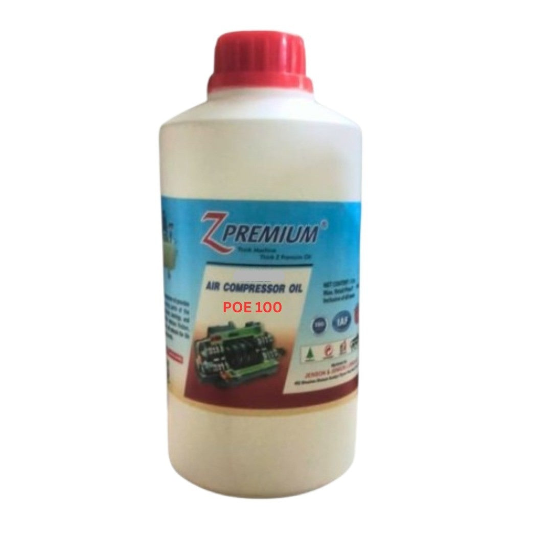 Bottle of Z Premium air compressor oil