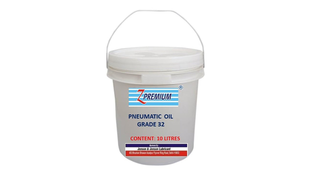 White bucket of pneumatic oil with 'Z Premium'