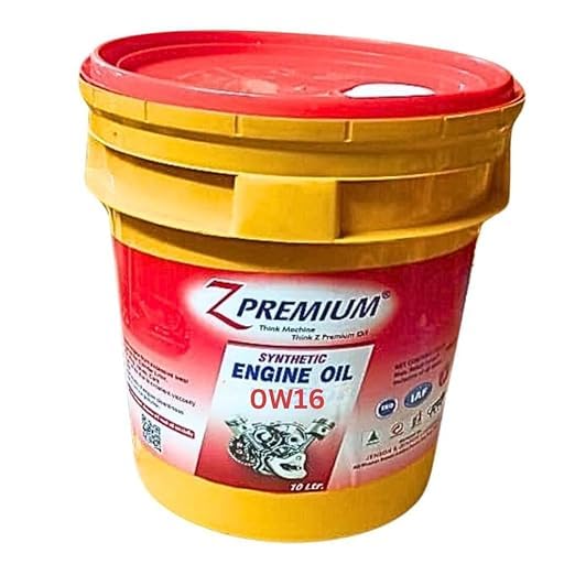 Yellow bucket of Z Premium synthetic engine oil