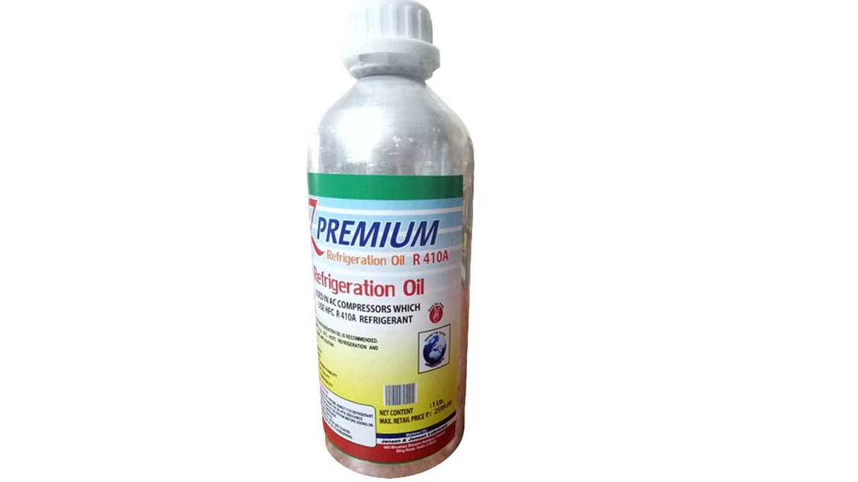 Bottle of premium refrigeration oil