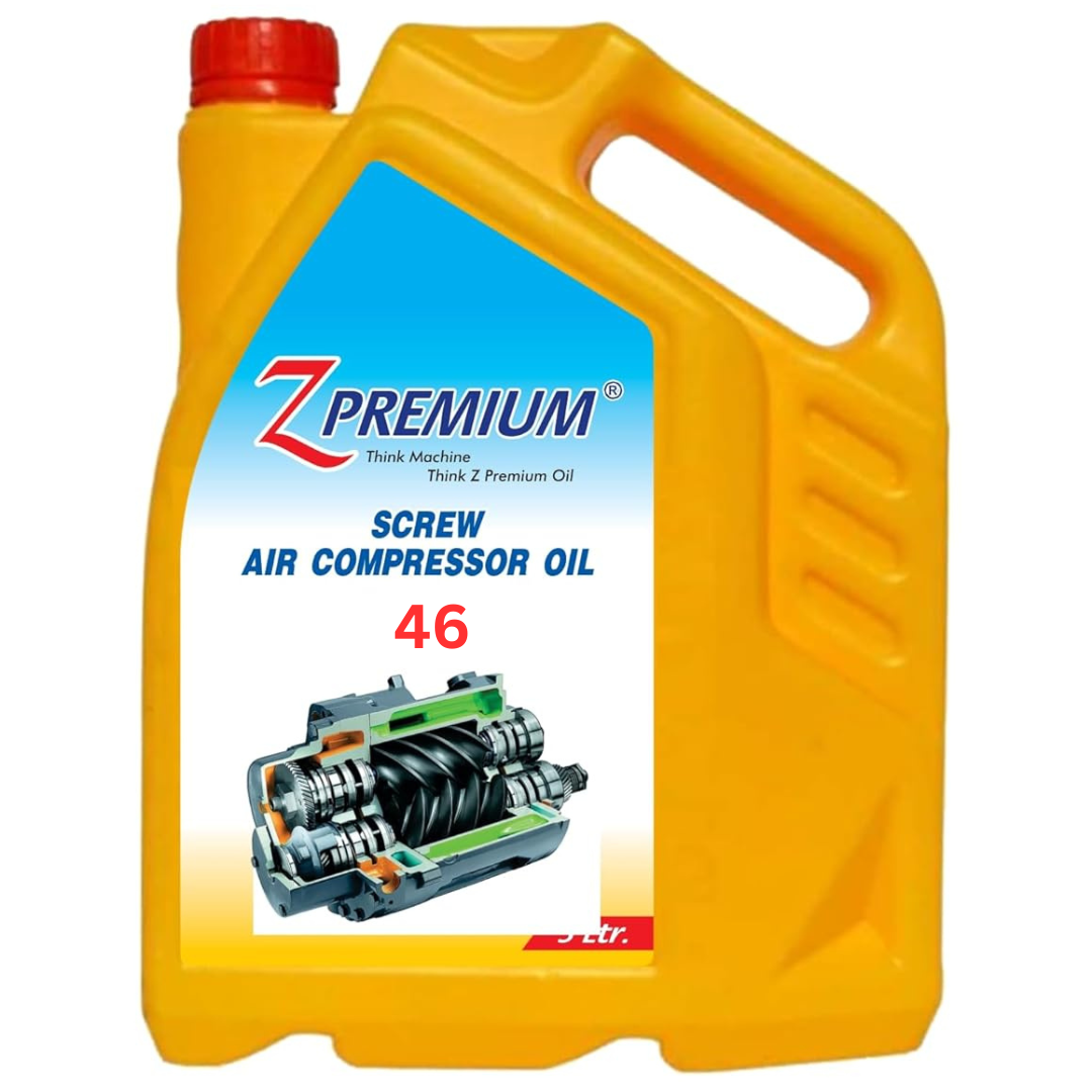 Yellow bottle of Z Premium screw air compressor oil