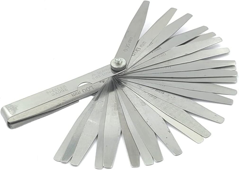 Metal feeler gauge measurement tool
