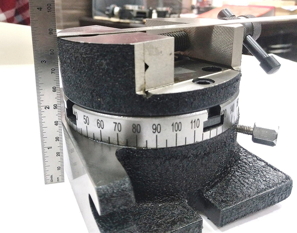 Milling Indexing 4"/100 mm Rotary Table Horizontal Vertical with Suitable Round Vices & Clamp Kits