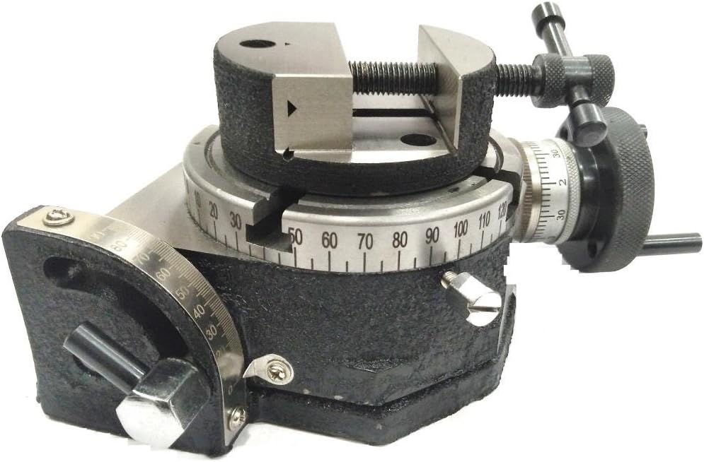 Milling Indexing 4"/100 mm Rotary Table Horizontal Vertical with Suitable Round Vices & Clamp Kits