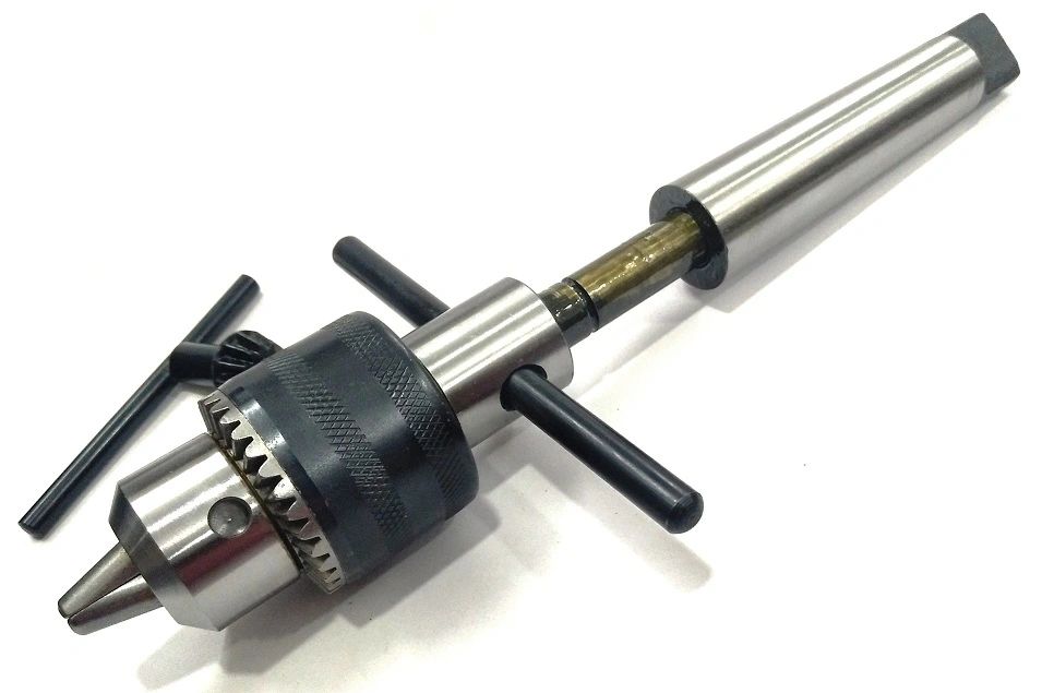 Easy tapping attachment with drill chuck for tapping and reaming