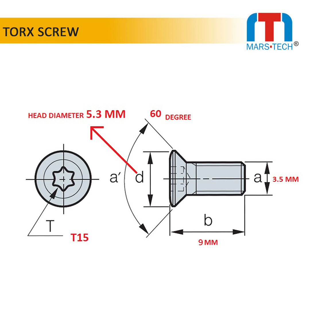 Torx screw pack of 10