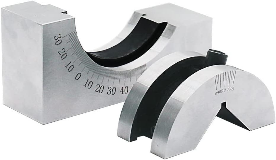 Buyohlic's Adjustable Angle Block - 95 x 45 x 48 MM Multifunctional V Block Milling 0-60° for Milling Machine Planer