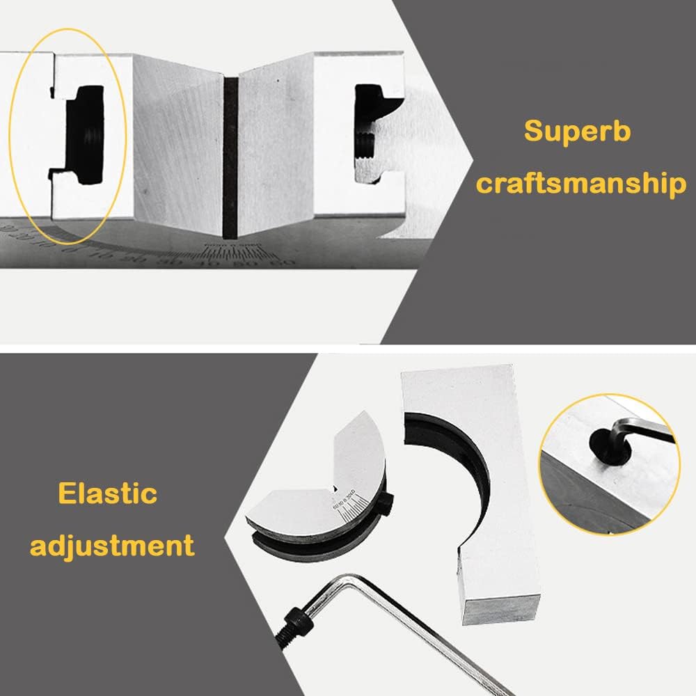 Buyohlic's Adjustable Angle Block - 95 x 45 x 48 MM Multifunctional V Block Milling 0-60° for Milling Machine Planer