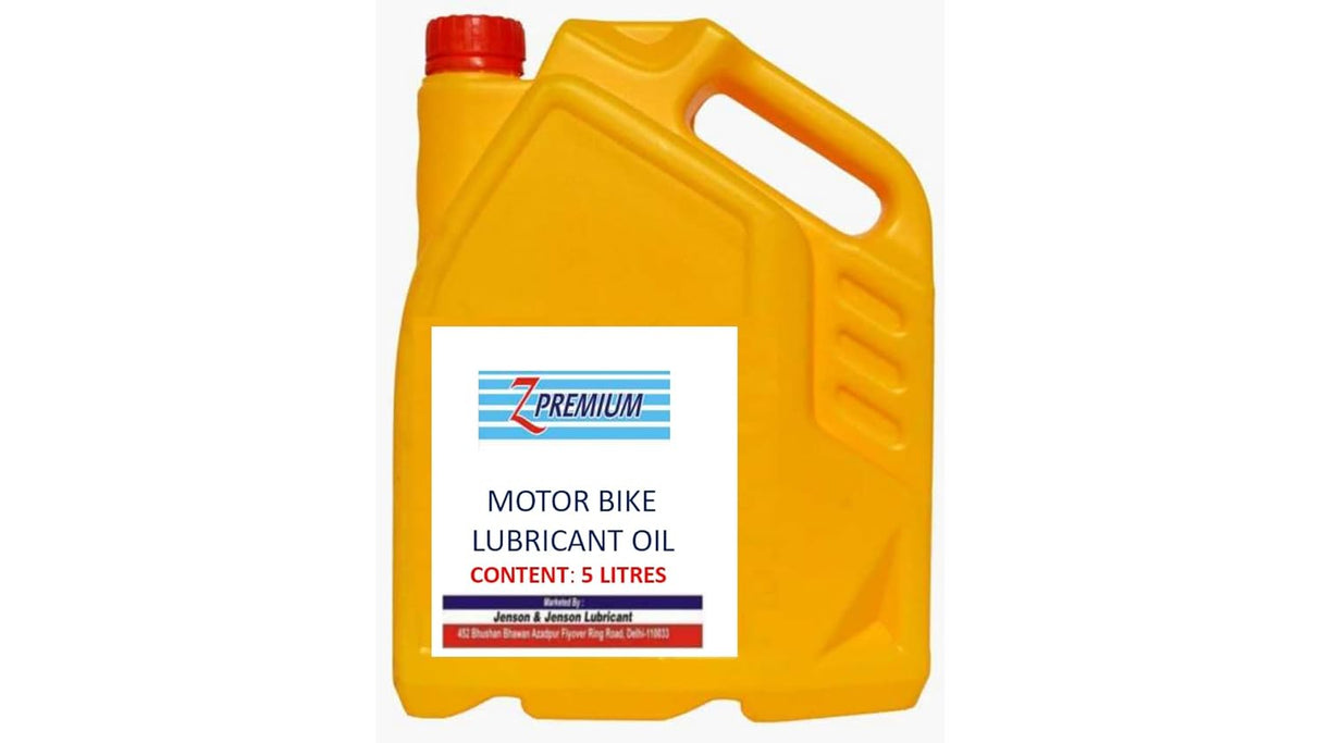 Yellow motor bike lubricant oil