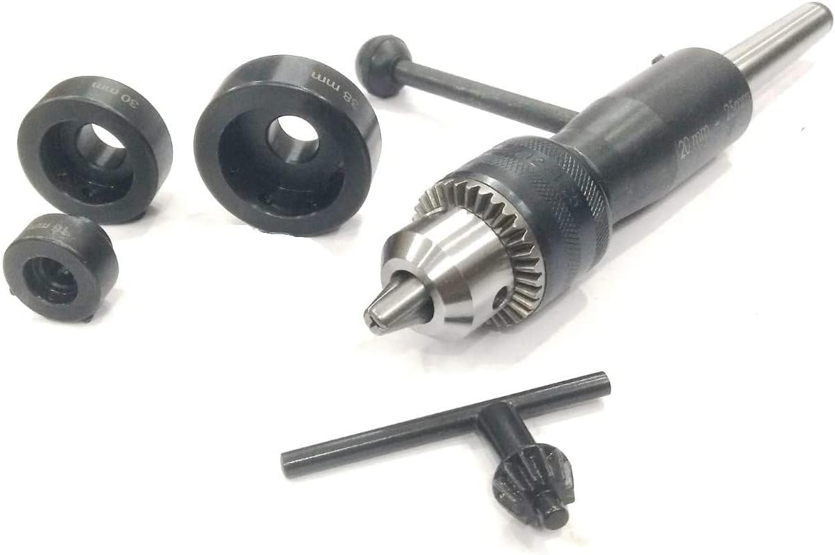 Lathe Tailstock Die Holder with drill chuck M12 × 1.75 Threaded Drill Chuck