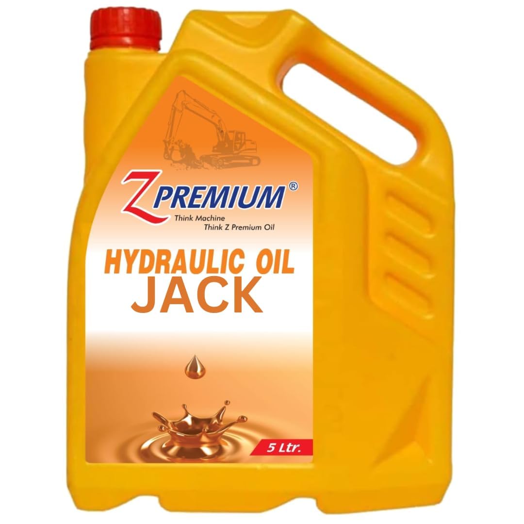 Yellow container of Z Premium hydraulic oil with a red cap