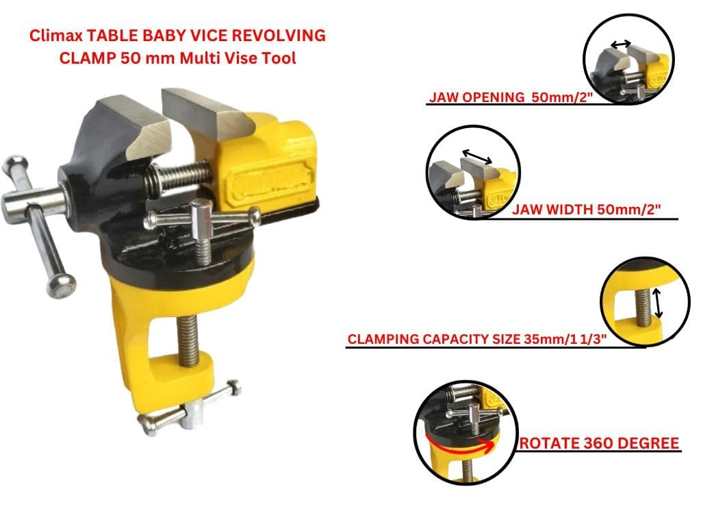Professional Baby Portable Bench Clamping Vice Vise 360° Swivel Base Revolving Base