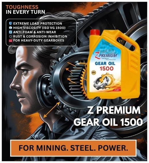 Z Premium Gear Oil 1500 container with mechanical gears