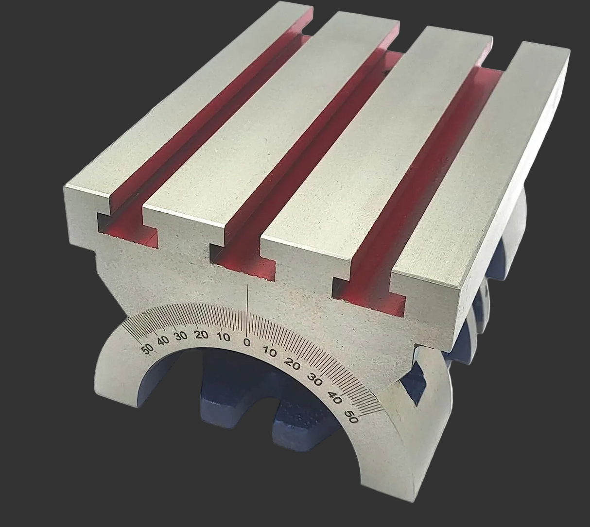 Tilting milling machine table plate