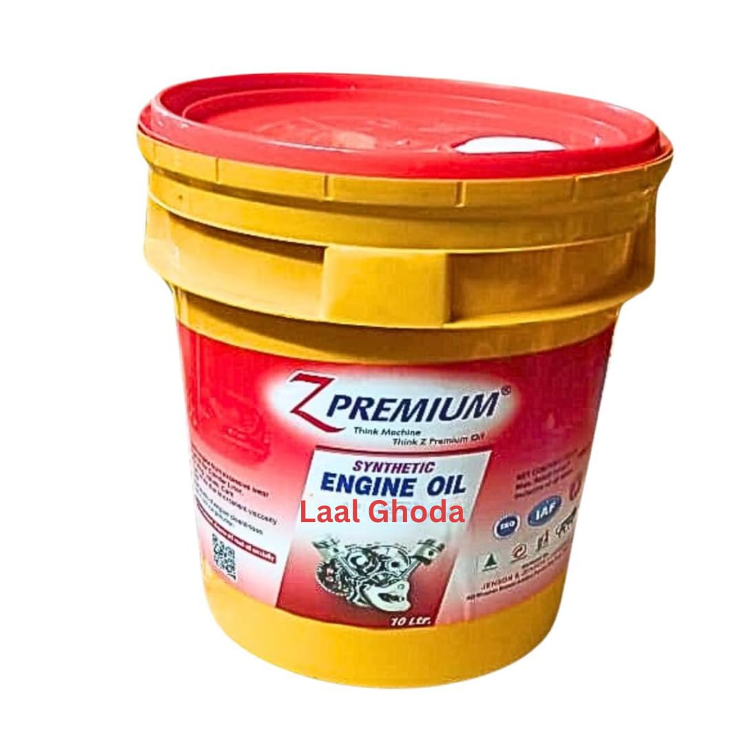 Yellow and red Z Premium synthetic engine oil container