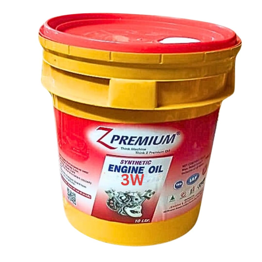 Yellow and red containers of Z Premium synthetic engine oil