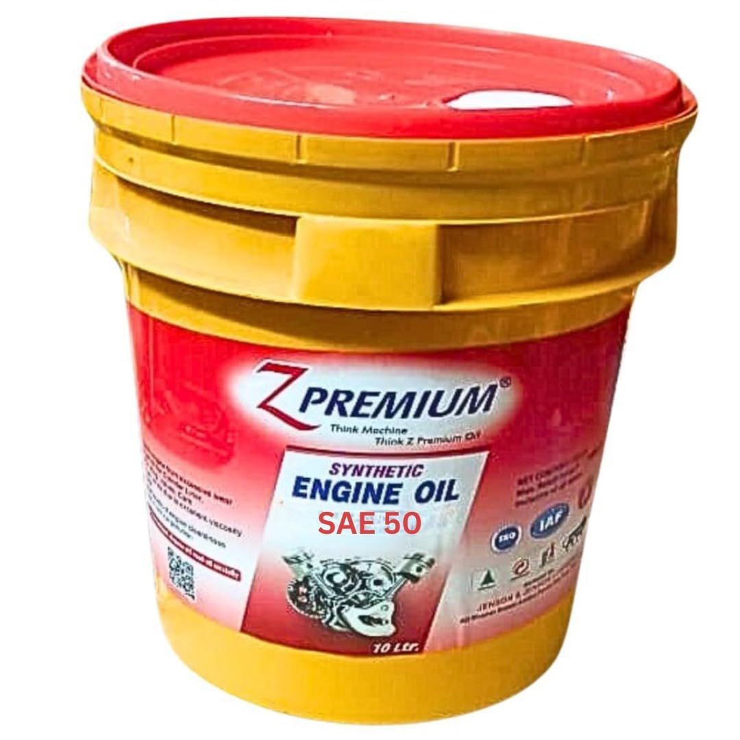 Yellow and red Z Premium synthetic engine oil container