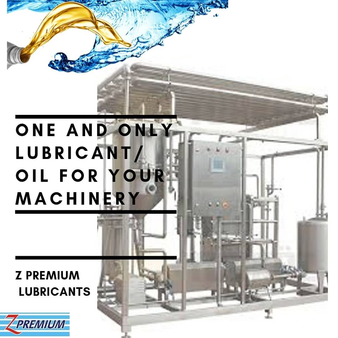 Z Premium Lubricants advertisement with machinery