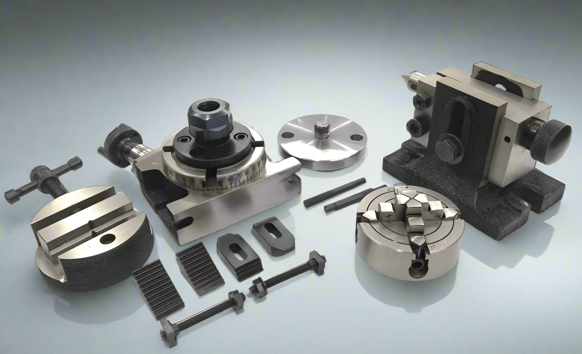 4"/ 100 mm Regular Rotary Table With Small Chucks and back Plate