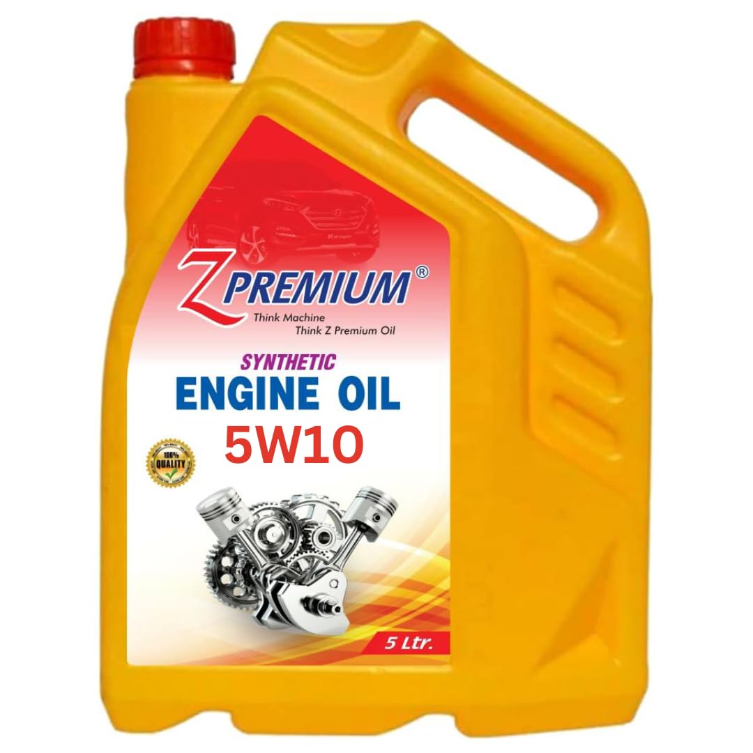 Yellow Z Premium synthetic engine oil container with red cap