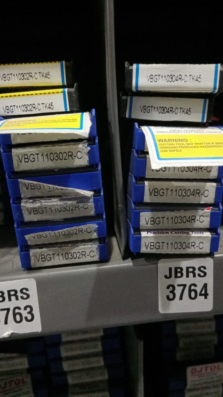 labeled metal cutting tools